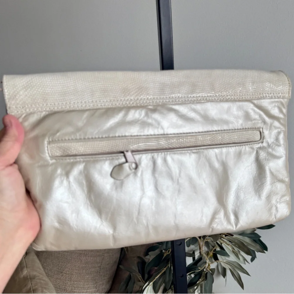 Vintage‎ Bags Clutch by Pinky Leather Creampuff Color Envelope Clutch